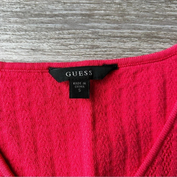 Guess V Neck Sleeveless Knitted Bodycon Dress - Picture 6 of 15